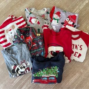 Boys 4T Christmas bundle - 4 Pj's; 1 hoodie; 3 L/S t-shirts